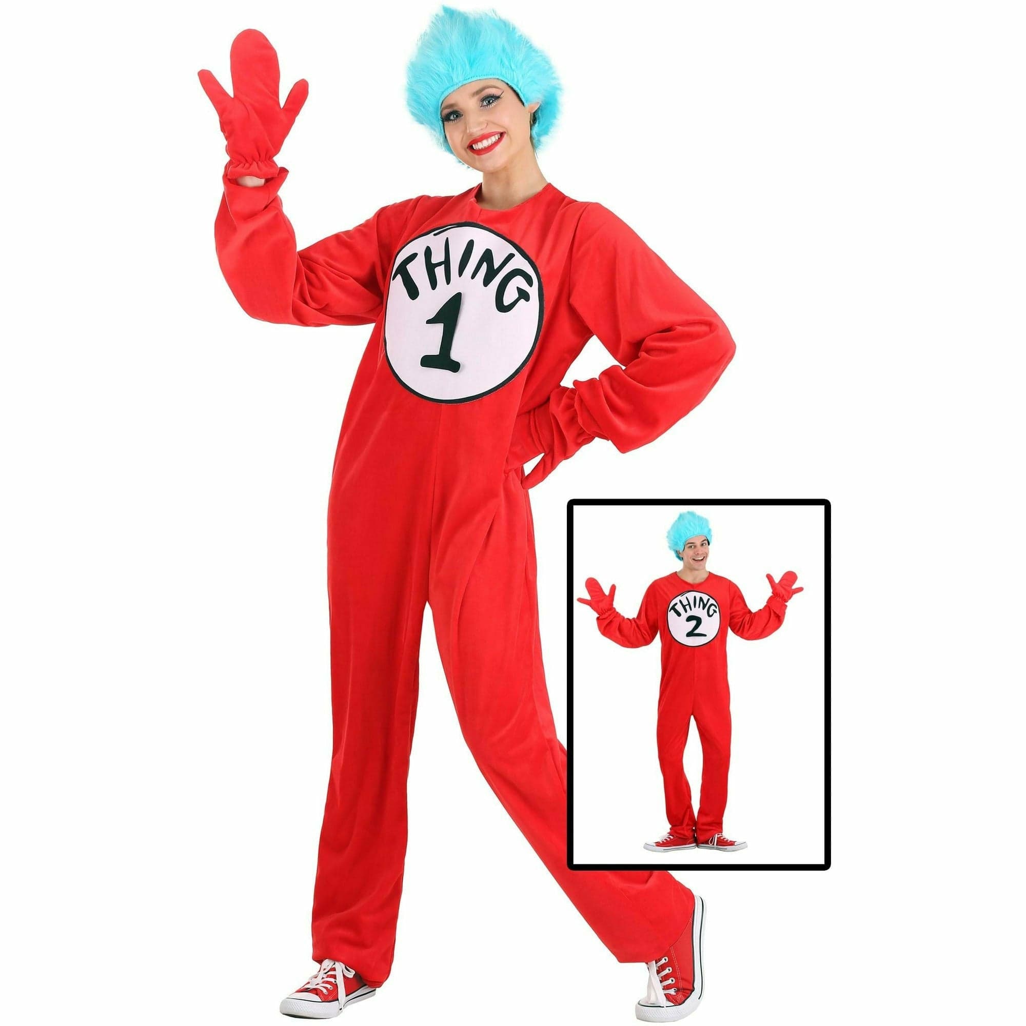 Elope Inc. THEME: DR SEUSS XS Thing 1 and Thing 2 Costume Adult