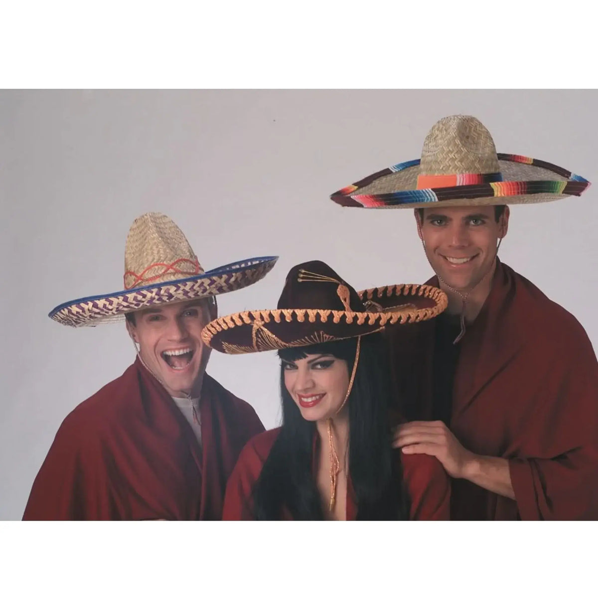 Embroidered Straw Sombrero