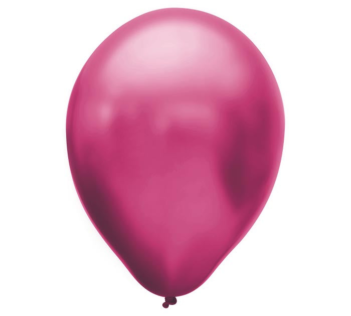 12" BB Pearl Fuchsia Latex Balloons - 100 ct.