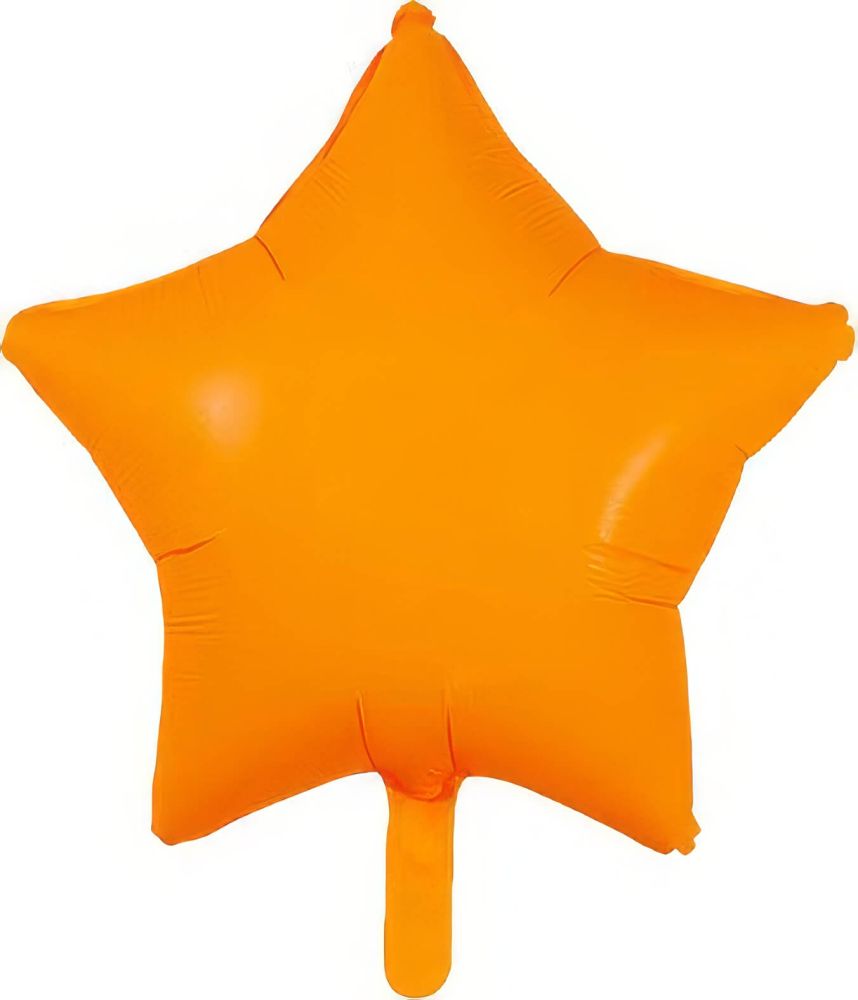 34/205  18" Neon Orange Star Foil Balloon