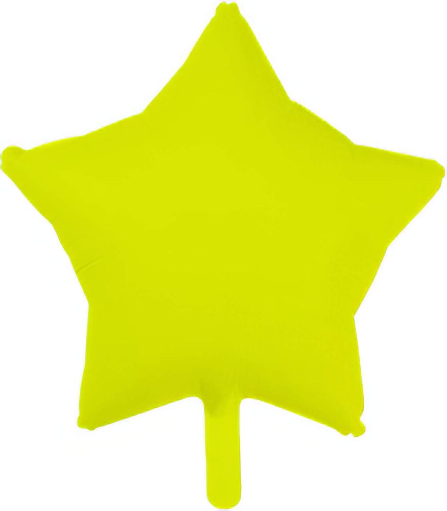 31/359  18" Neon Yellow Star Foil Balloon