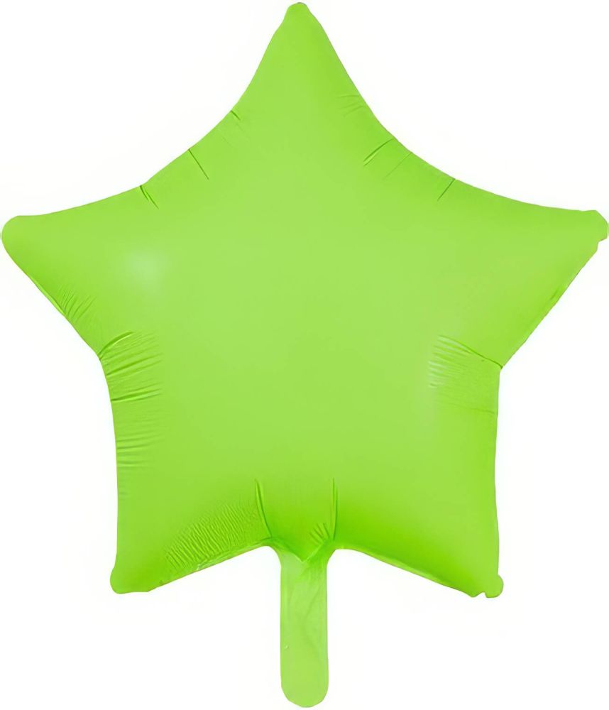 35/728  18" Neon Green Star Foil Balloon