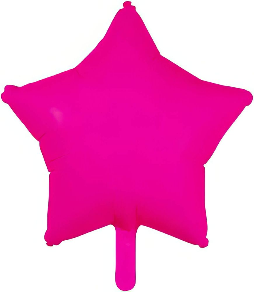 32  18" Neon Pink Star Foil Balloon