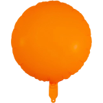 18" Neon Orange Round Foil Balloon
