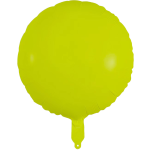 36  18" Neon Yellow Round Foil Balloon