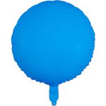 18" Neon Blue Round Foil Balloon