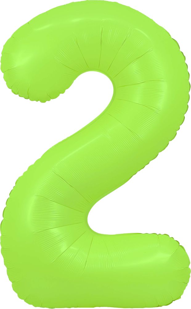 40" Neon Green Number Mylar Balloon
