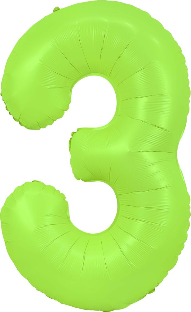 40" Neon Green Number Mylar Balloon