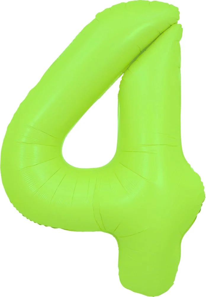 40" Neon Green Number Mylar Balloon