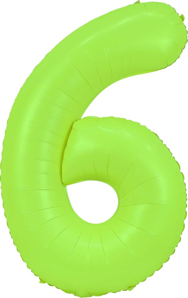 40" Neon Green Number Mylar Balloon