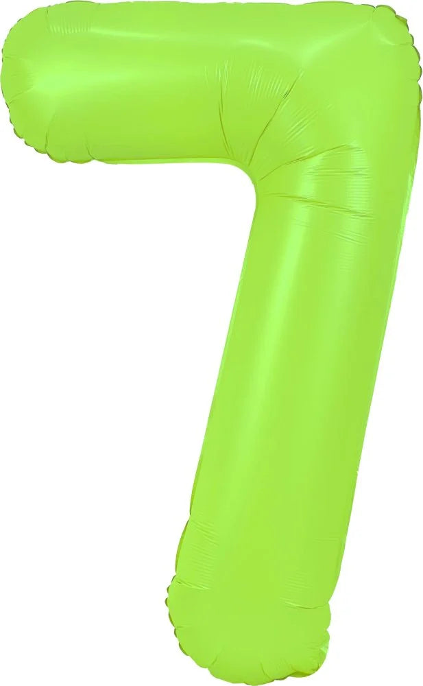 40" Neon Green Number Mylar Balloon