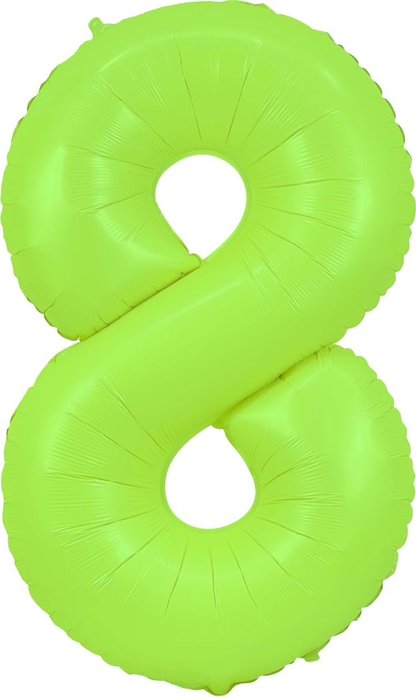 40" Neon Green Number Mylar Balloon