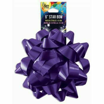 Forum SKD Party GIFT WRAP PURPLE 6" STAR BOW