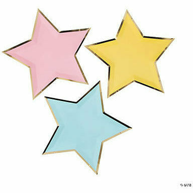 FUN EXPRESS BOUTIQUE Pastel Star-Shaped Dessert Plates - 8 Ct.