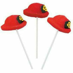 FUN EXPRESS CANDY Firefighter Party Hat-Shaped Sucker Collection