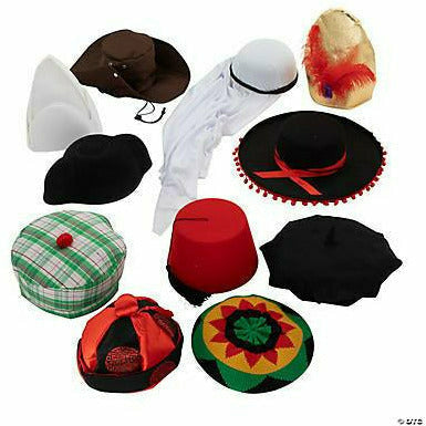 FUN EXPRESS COSTUMES: HATS Fabric Hats Around the World Individual