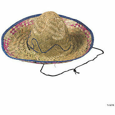 FUN EXPRESS HOLIDAY: FIESTA Child’s Embroidered Woven Straw Sombreros