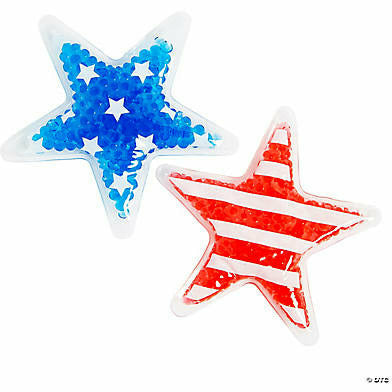 FUN EXPRESS HOLIDAY: PATRIOTIC Patriotic Star Gel Bead Hot &amp; Cold Sensory Shapes