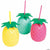 FUN EXPRESS LUAU Colorful Pineapple Cups with Straws