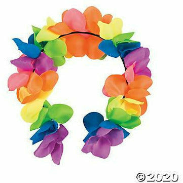 FUN EXPRESS LUAU I7 12 PC Rainbow Flower Headbands