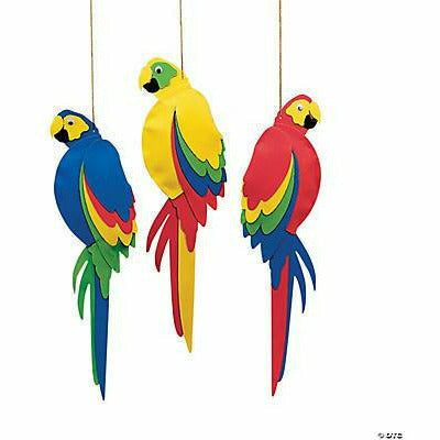 FUN EXPRESS LUAU Individual Foam Jumbo Parrots