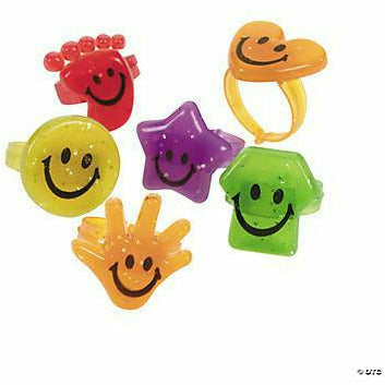 FUN EXPRESS TOYS Glitter Smiley Rings