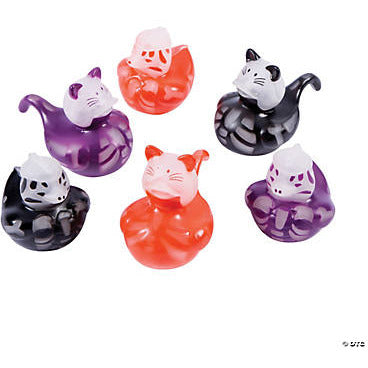 FUN EXPRESS TOYS Glow-in-the-Dark Halloween Skeleton Rubber Ducky Assortment