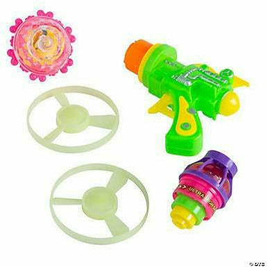 FUN EXPRESS TOYS Glow-in-the-Dark Light Up UFO Gyro Flyers