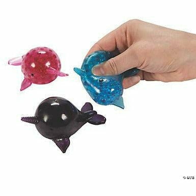 FUN EXPRESS TOYS Mini Narwhal Water Bead Squeeze Toys