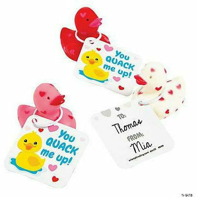 FUN EXPRESS TOYS Mini Rubber Duckies Valentine's Day Cards