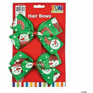 Snowman Hair Bows