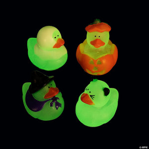 FUN EXPRESS TOYS Vinyl Mini Glow-in-the-Dark Halloween Rubber Ducks