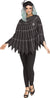 FUN WORLD COSTUMES: ACCESSORIES Silver Glitter Spider Web Poncho