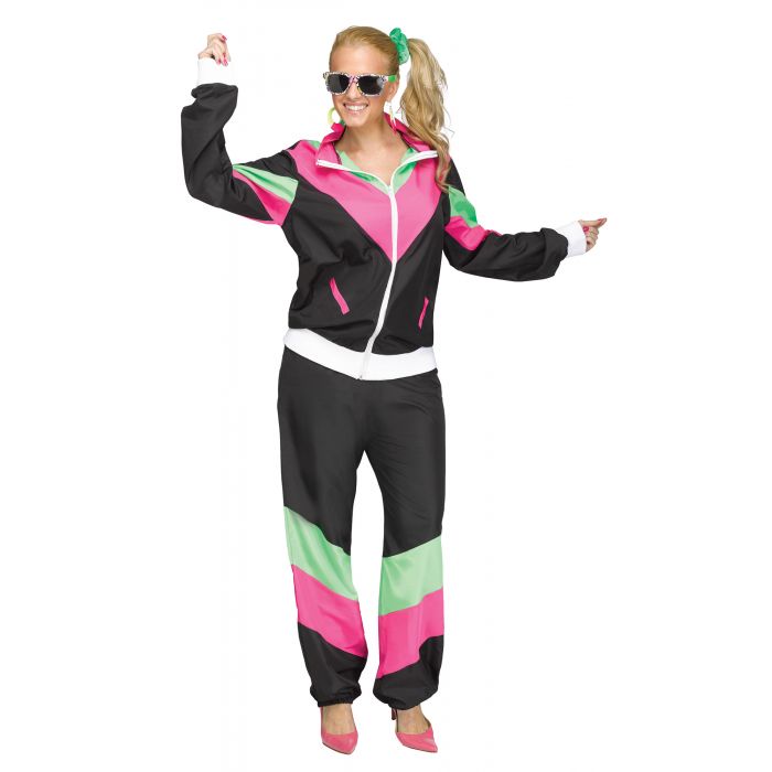 Fun World COSTUMES: MASKS Medium/Large Rockin' 80's Track Suit - Adult