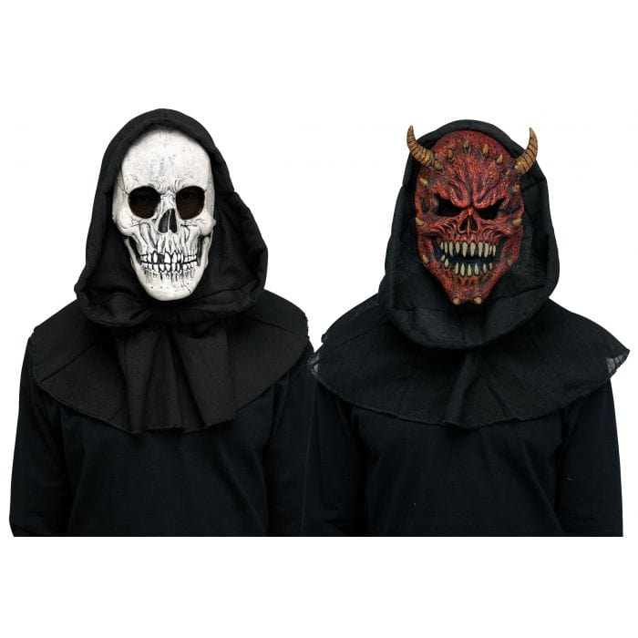 Fun World COSTUMES: MASKS Skull Horror Mask with Shroud