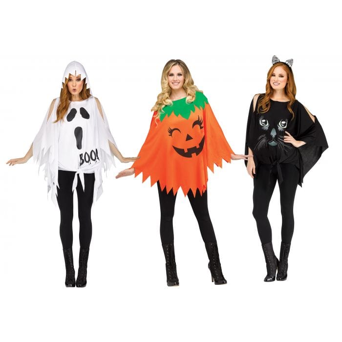 Fun World COSTUMES Pumpkin Classic Poncho Assortment - Adult