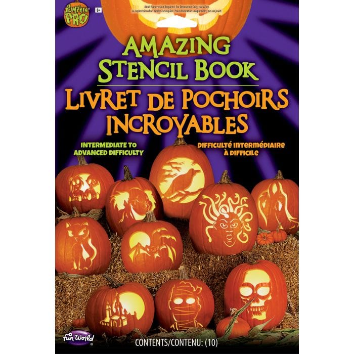 Fun World HOLIDAY: HALLOWEEN 10 Piece Amazing Stencil Book