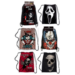 Halloween Drawstring Backpack - 16.5" - Ghost Face - What's Your Favorite Candy