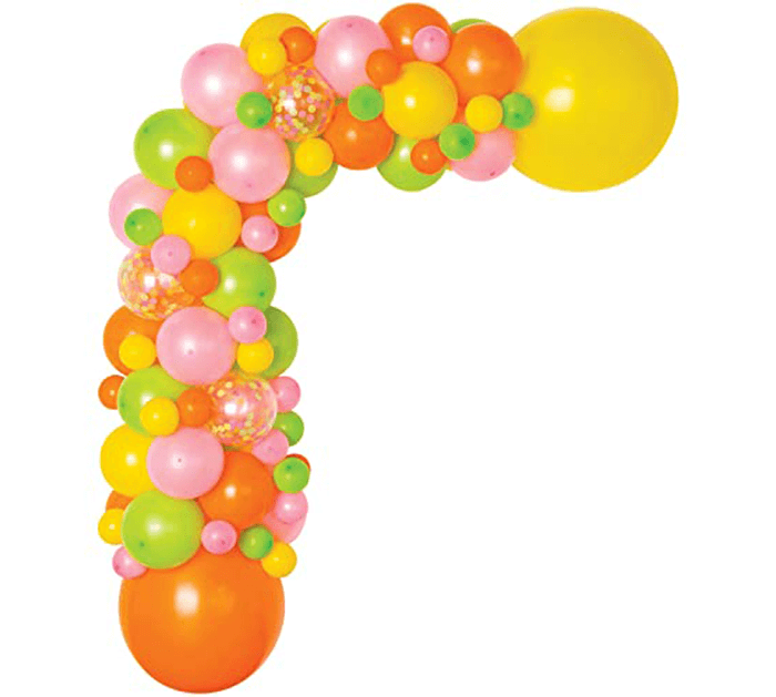 neon garland balloons