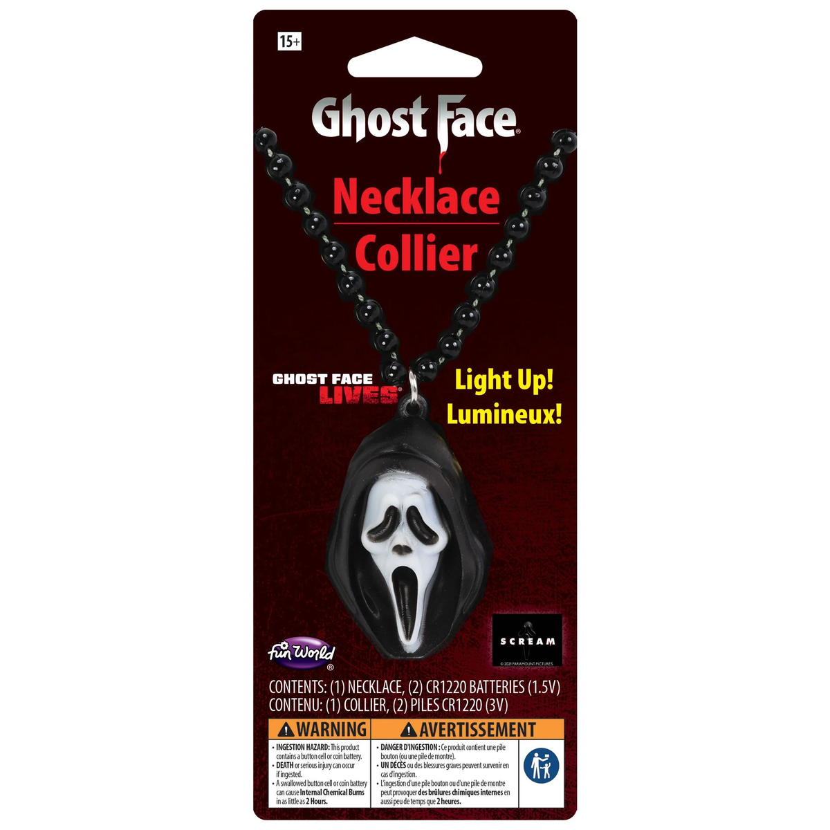 Ghost Face® Light Up Necklace
