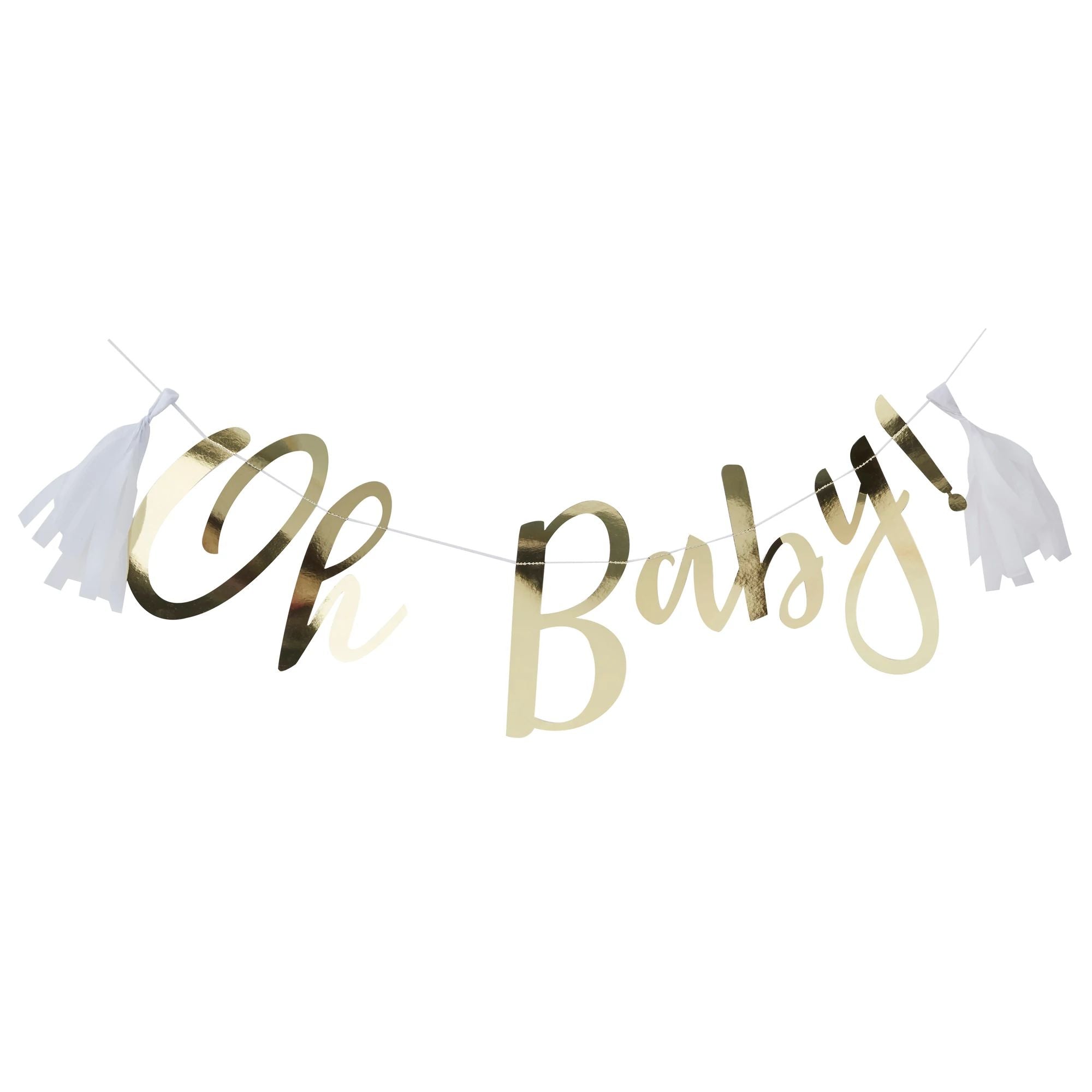 Ginger Ray BABY SHOWER Ginger Ray Gold Oh Baby! Banner