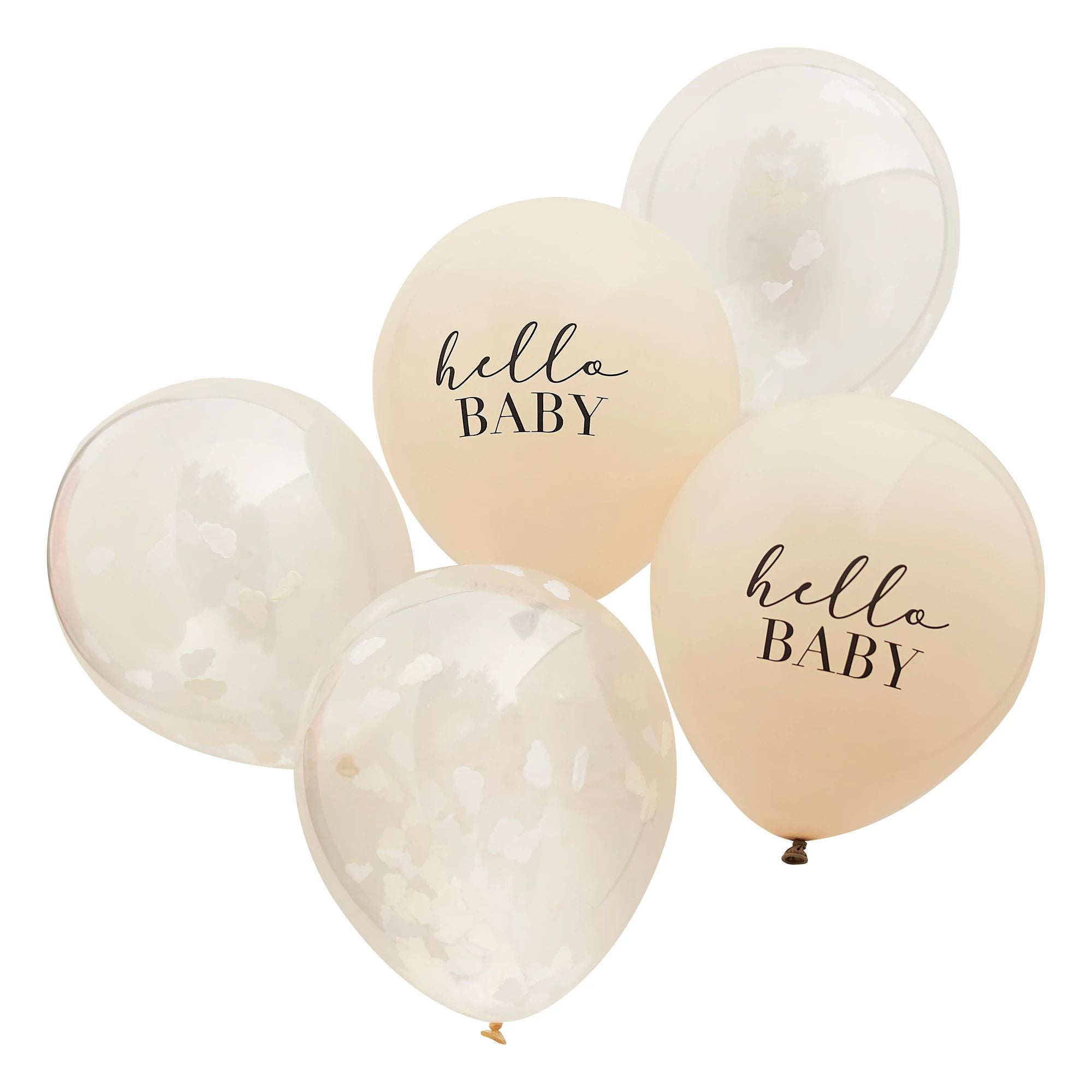 Ginger Ray BABY SHOWER Ginger Ray Hello Baby & Confetti Clouds Balloon Bundle