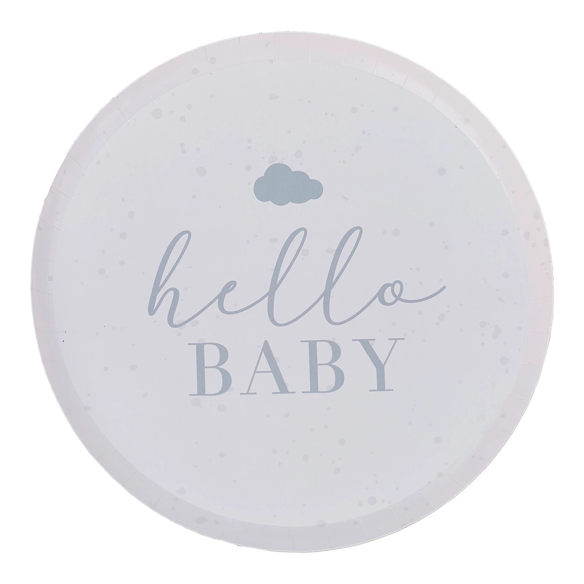 Ginger Ray BABY SHOWER Ginger Ray Hello Baby Eco Paper Plates, 9 1/2"