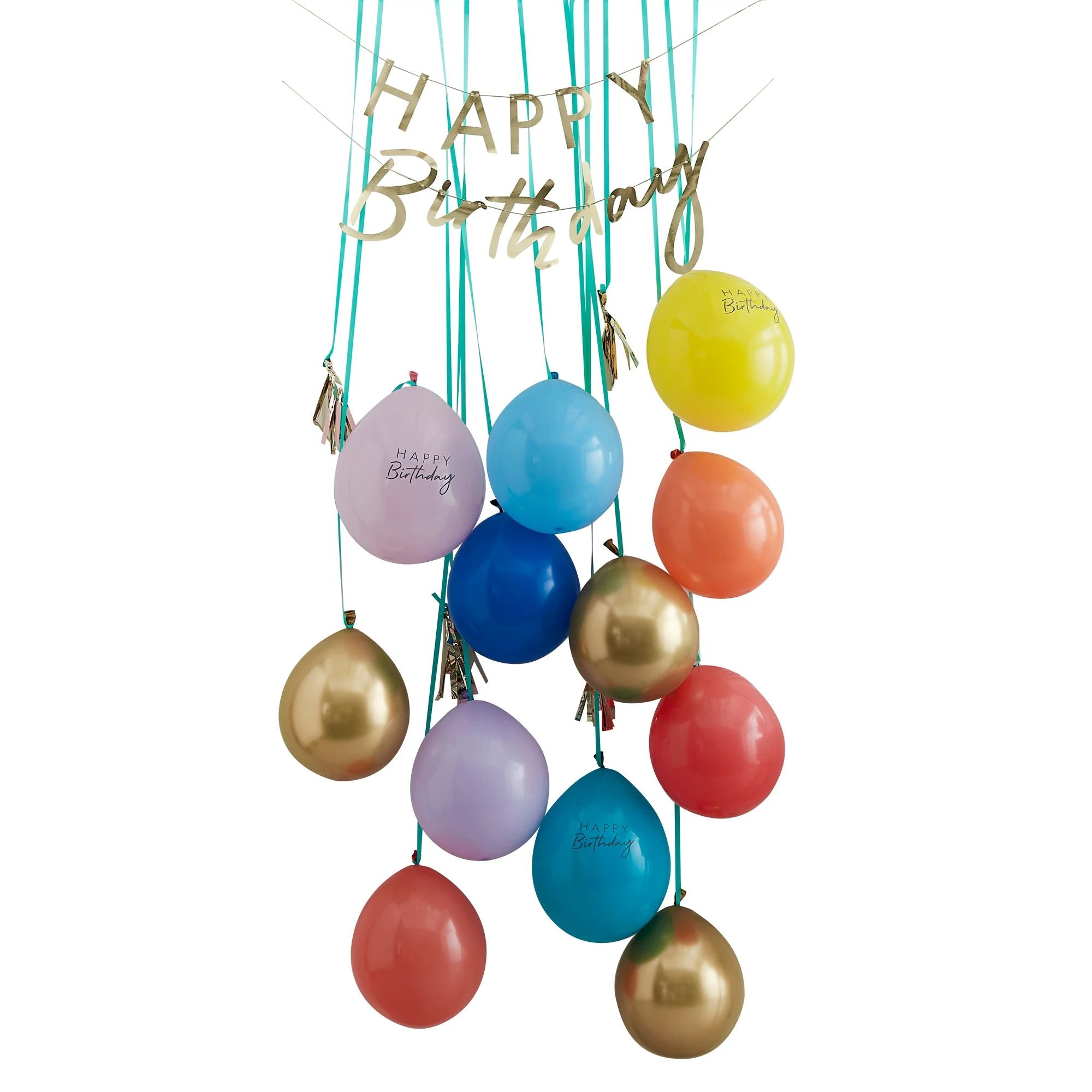 Ginger Ray Ginger Ray Happy Birthday Brights Balloon Door Kit - Ultimate Party ...
