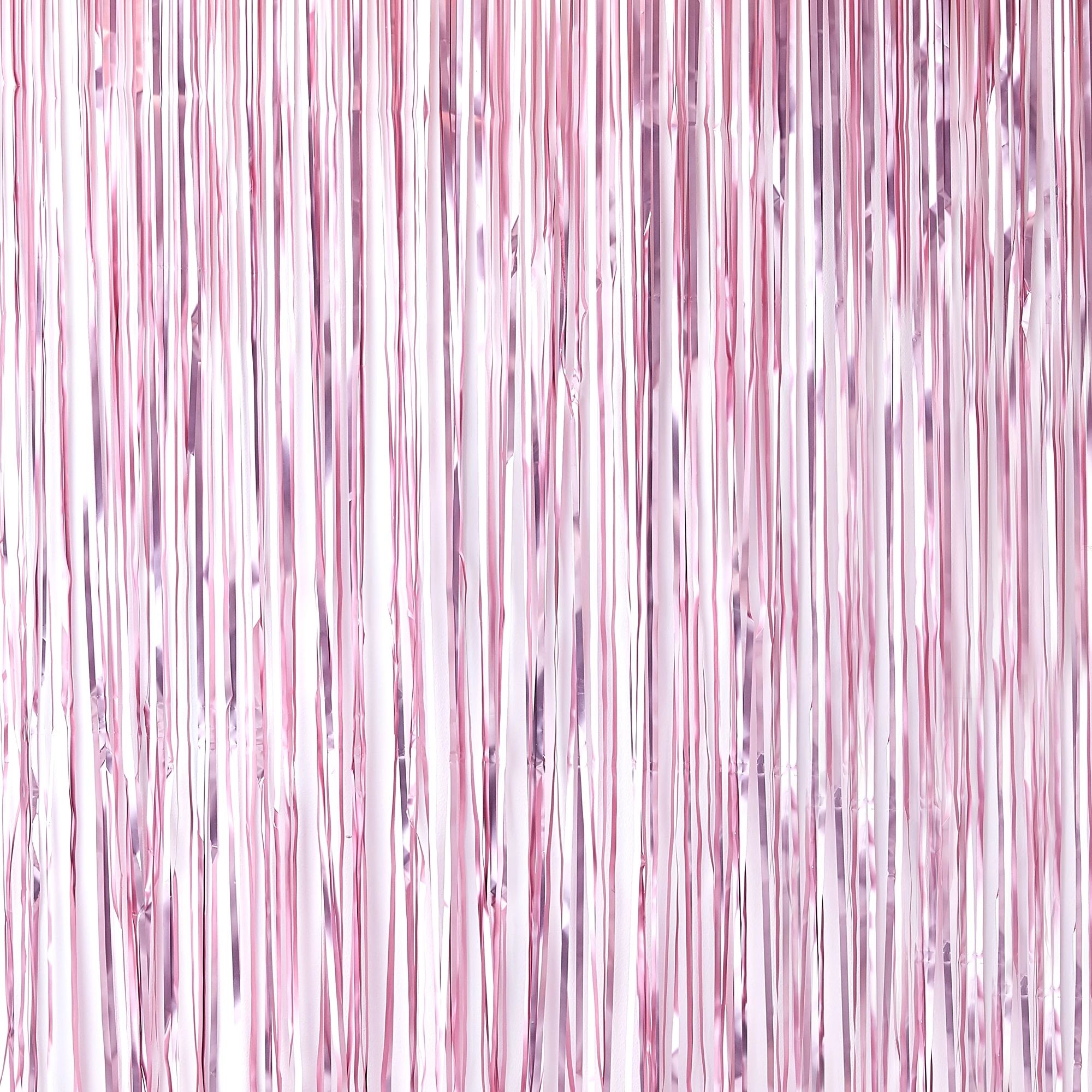 Ginger Ray DECORATIONS Ginger Ray Matte Pink Fringe Curtain Backdrop