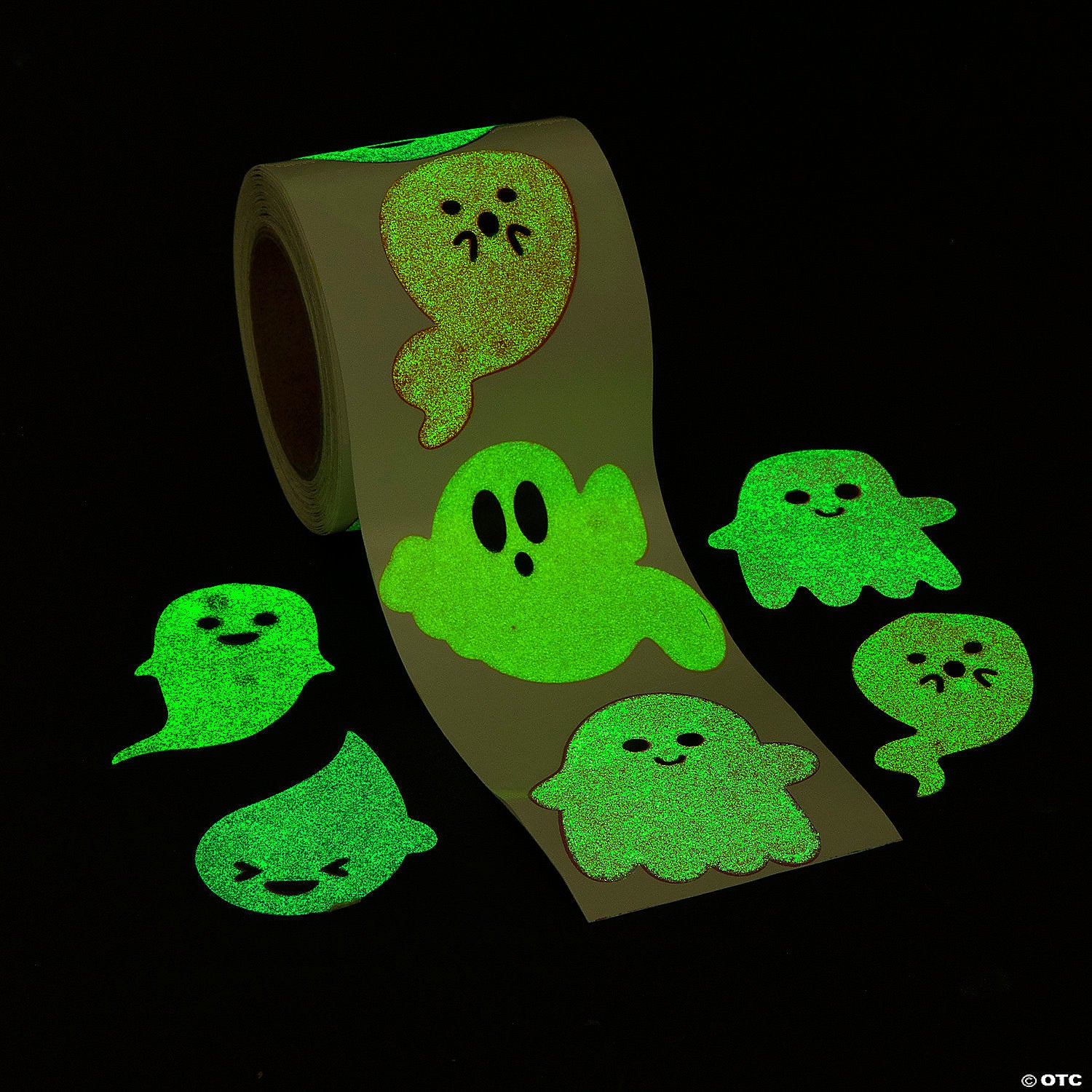 Glow-in-the-Dark Halloween Ghost Sticker Roll