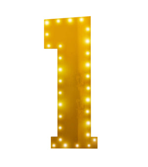 Gold Light Up Number-#1-24"