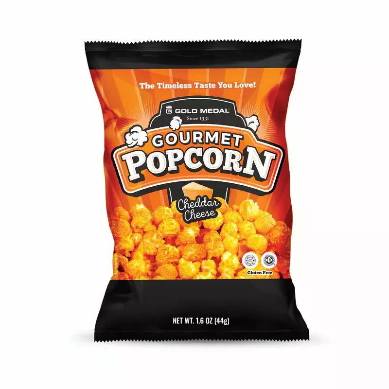 Gold Medal Products Cheddar Cheese Popcorn –  Small Grab-and-Go 1.6 oz bags
