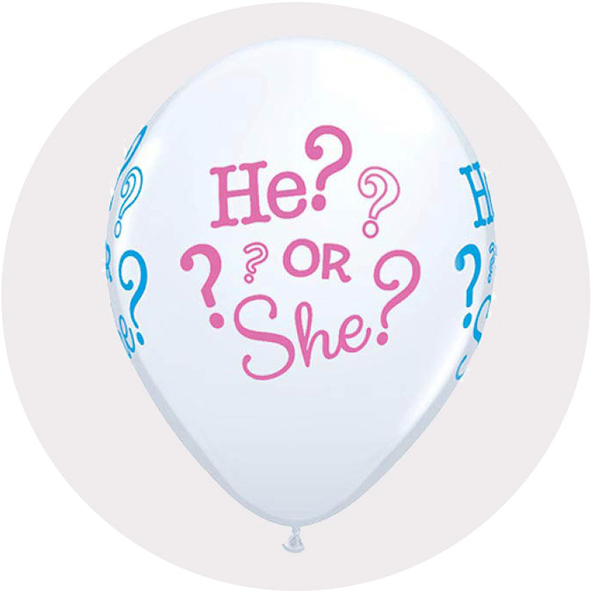 Newborn baby - he or she - balloon gifts