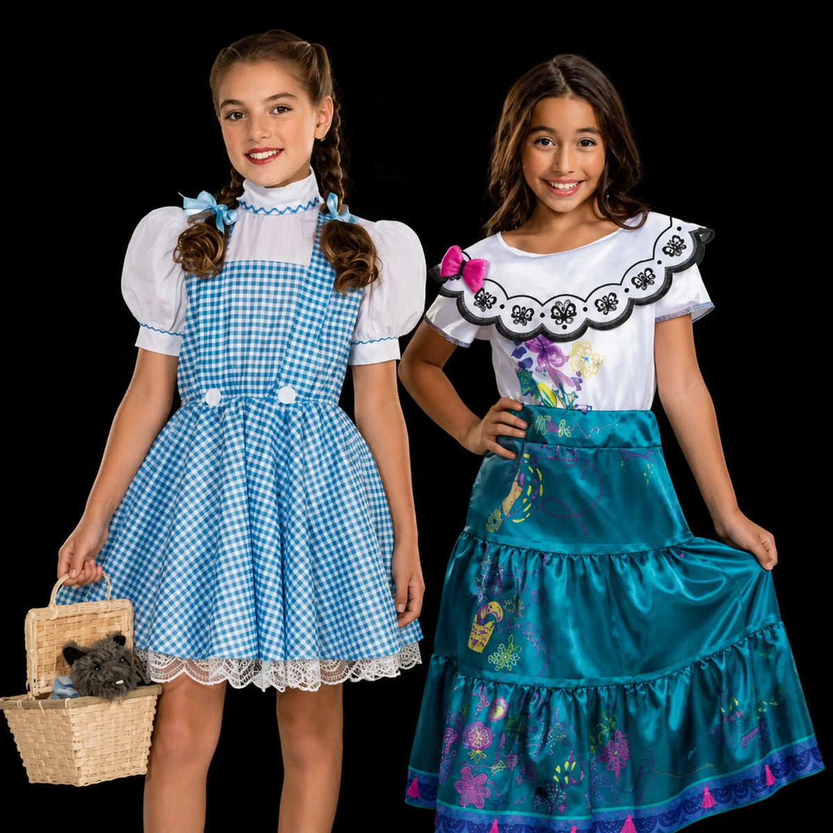 encanto and Dorthy girls costumes